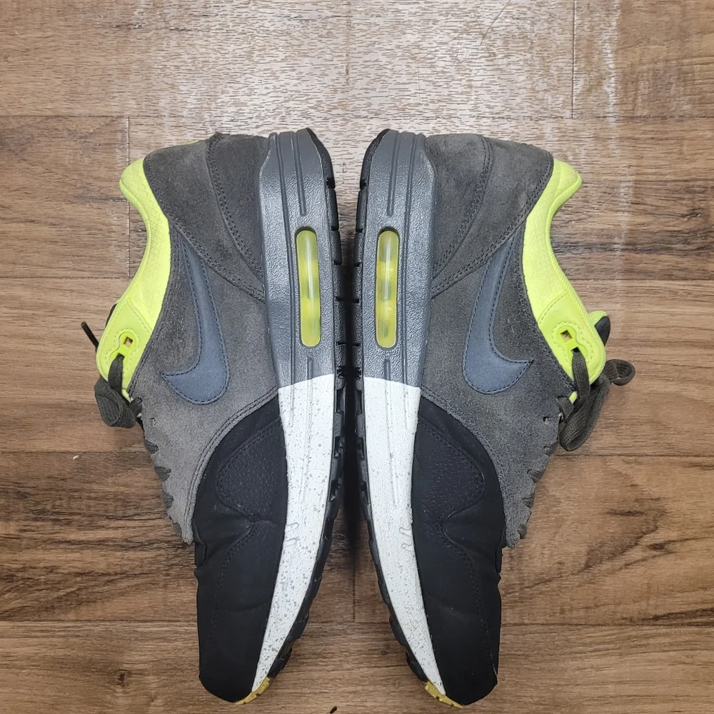 Nike Air Max 1 Split Black Volt Sz 11.5 - Picture 6 of 9